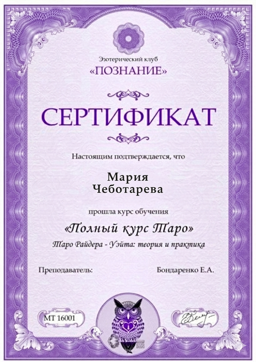 Сертификат 2