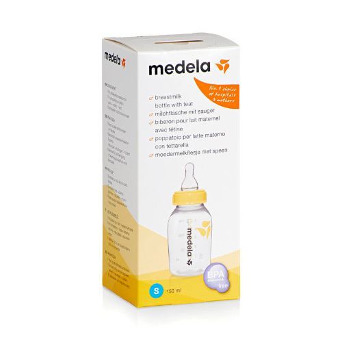 Medela 150мл бутылочка для грудного молока с соской размера S