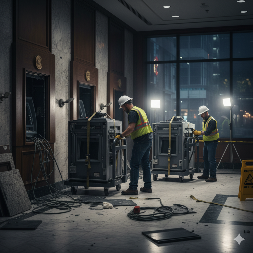 Извлечение встроенных банкоматов (АТМ) из ниш