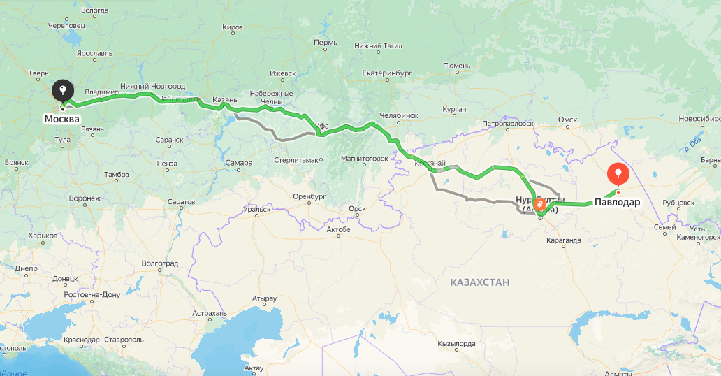 Грузоперевозки из Павлодара в Москву