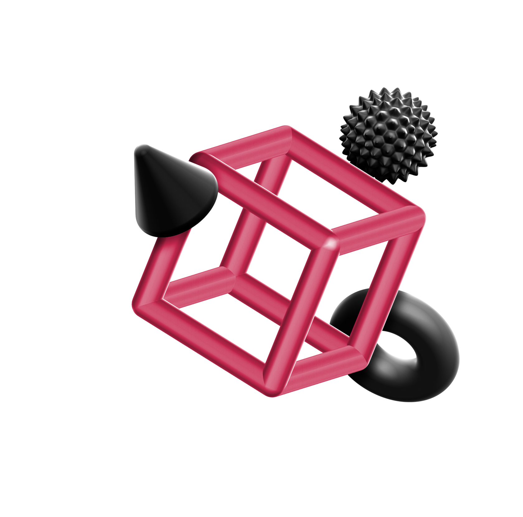 3D-композиция в фирменных цветах Букер