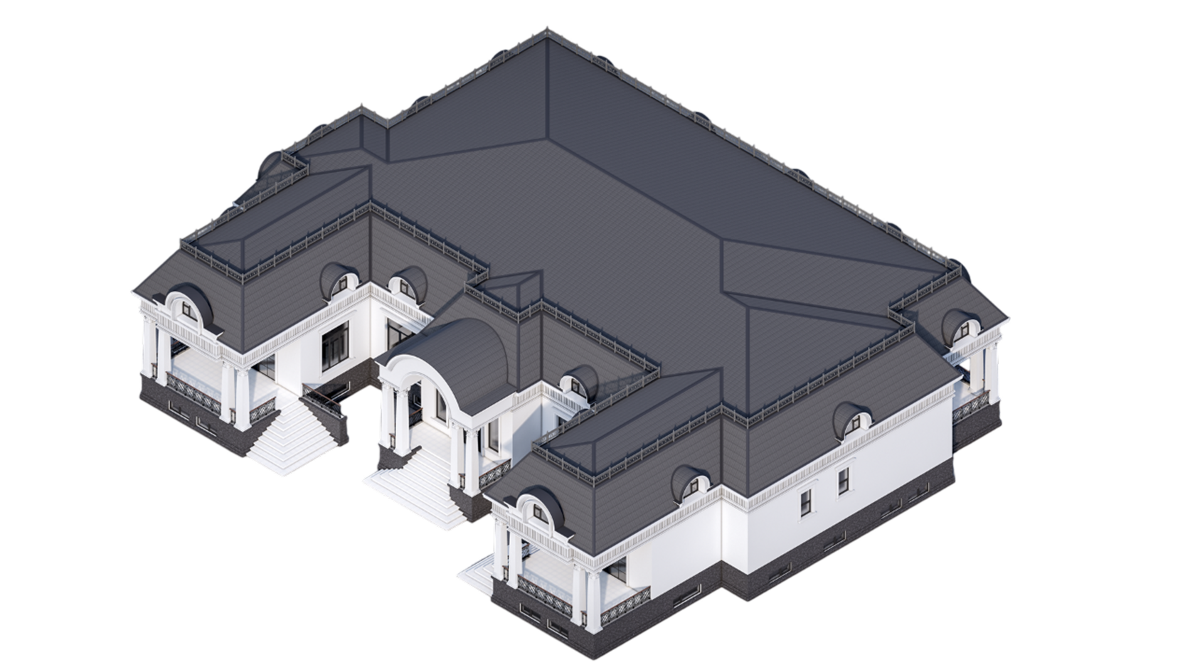 3D-модель крыши частного дома