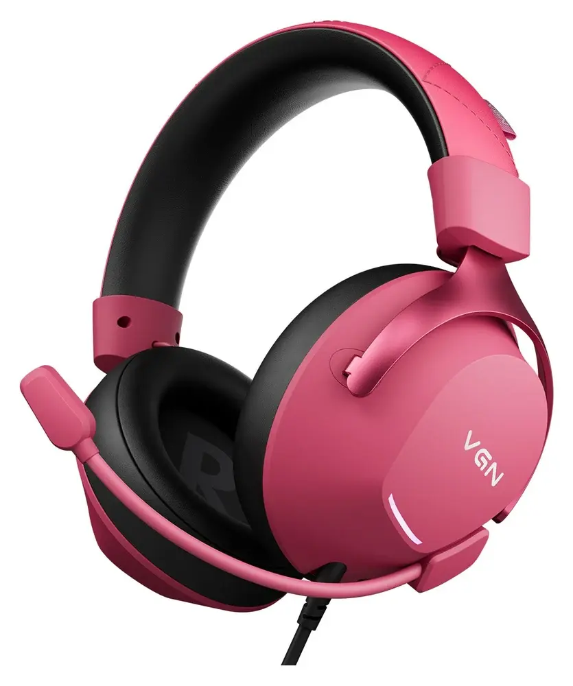 Игровая гарнитура VGN Siren V2 Pro Max, розовый — с кабелем