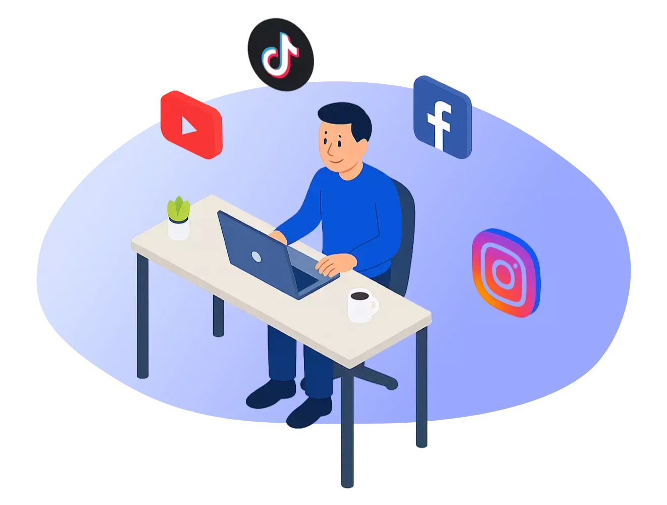 SMM-специалист маркетингового агентства Метриум работает с акаунтом в Instagram