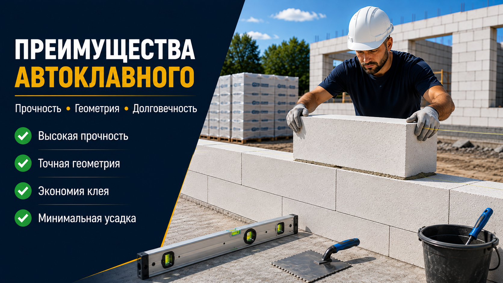 Преимущества автоклавного газоблока
