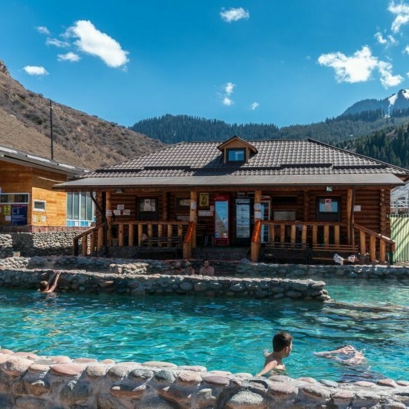tour with bathing in a hot thermal springs in kyrgyzstan