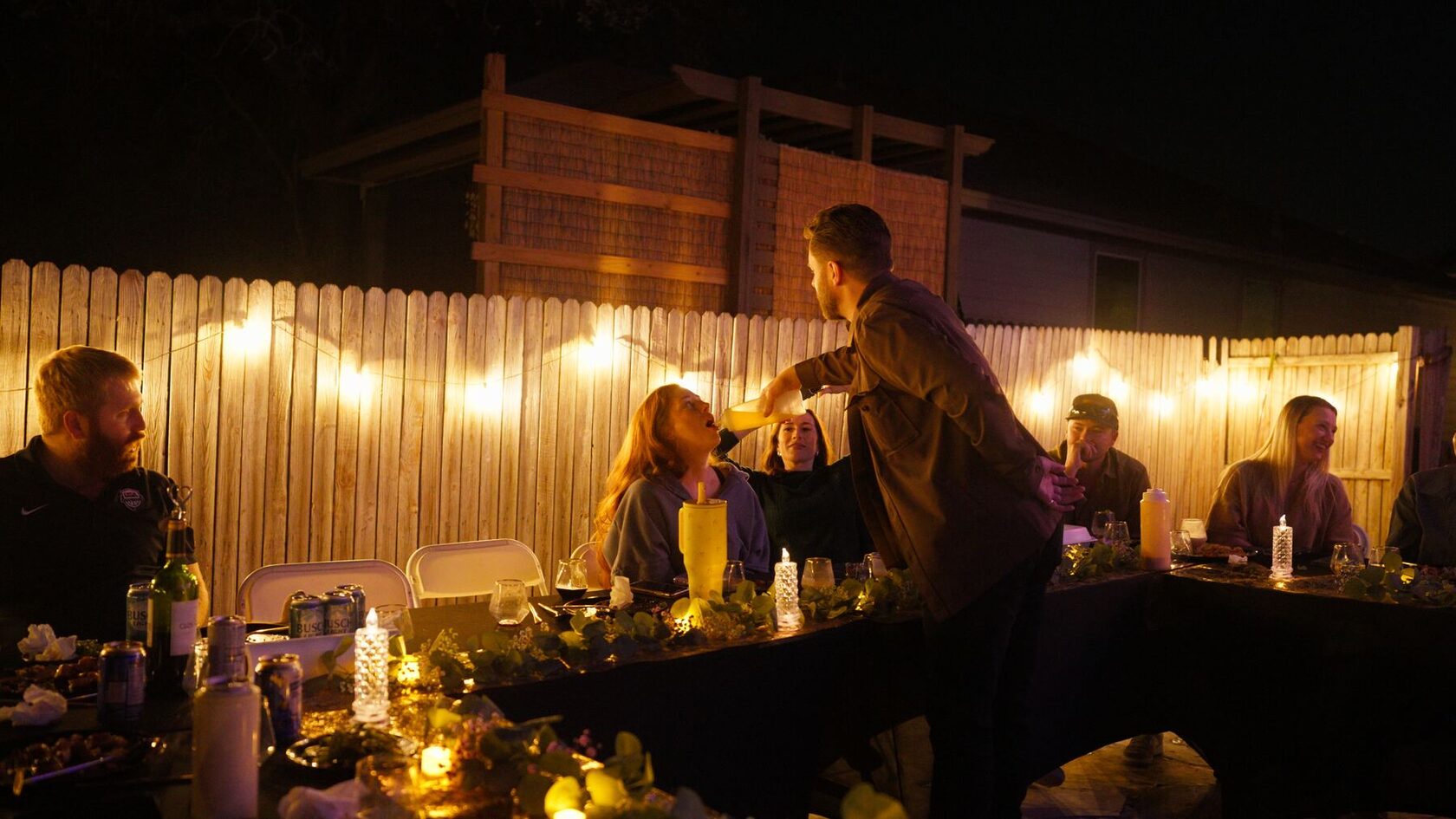 Hibachi chef cooking at a private party in Texas