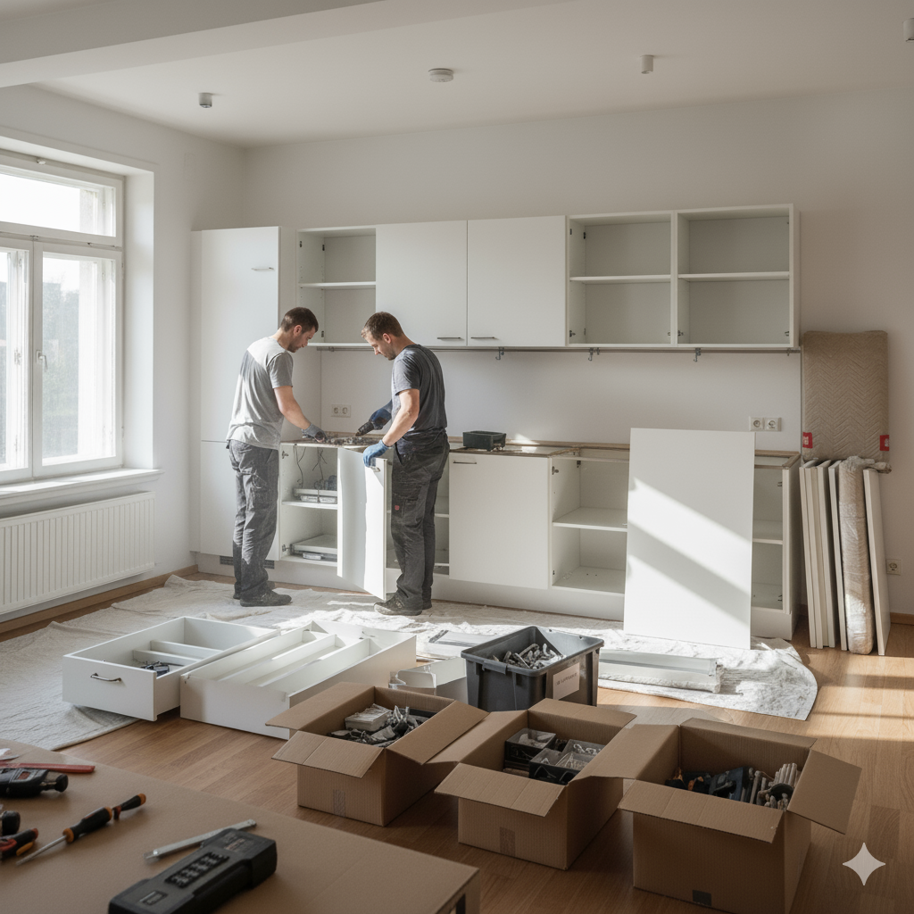 Аккуратная разборка кухни IKEA