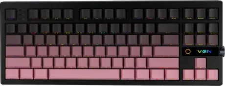 Игровая клавиатура VGN V87 V2, ежевично-розовый
