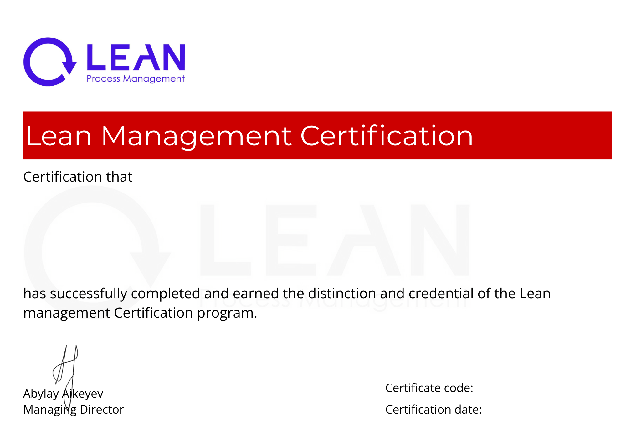 Lean Basic Certification Обучение Lean Six Sigma: курсы и сертификация