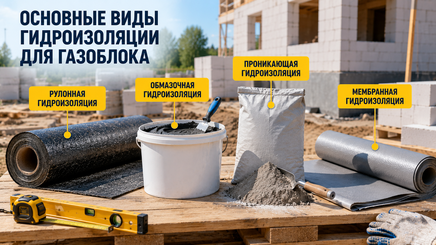 Виды гидроизоляции для газобетонных блоков