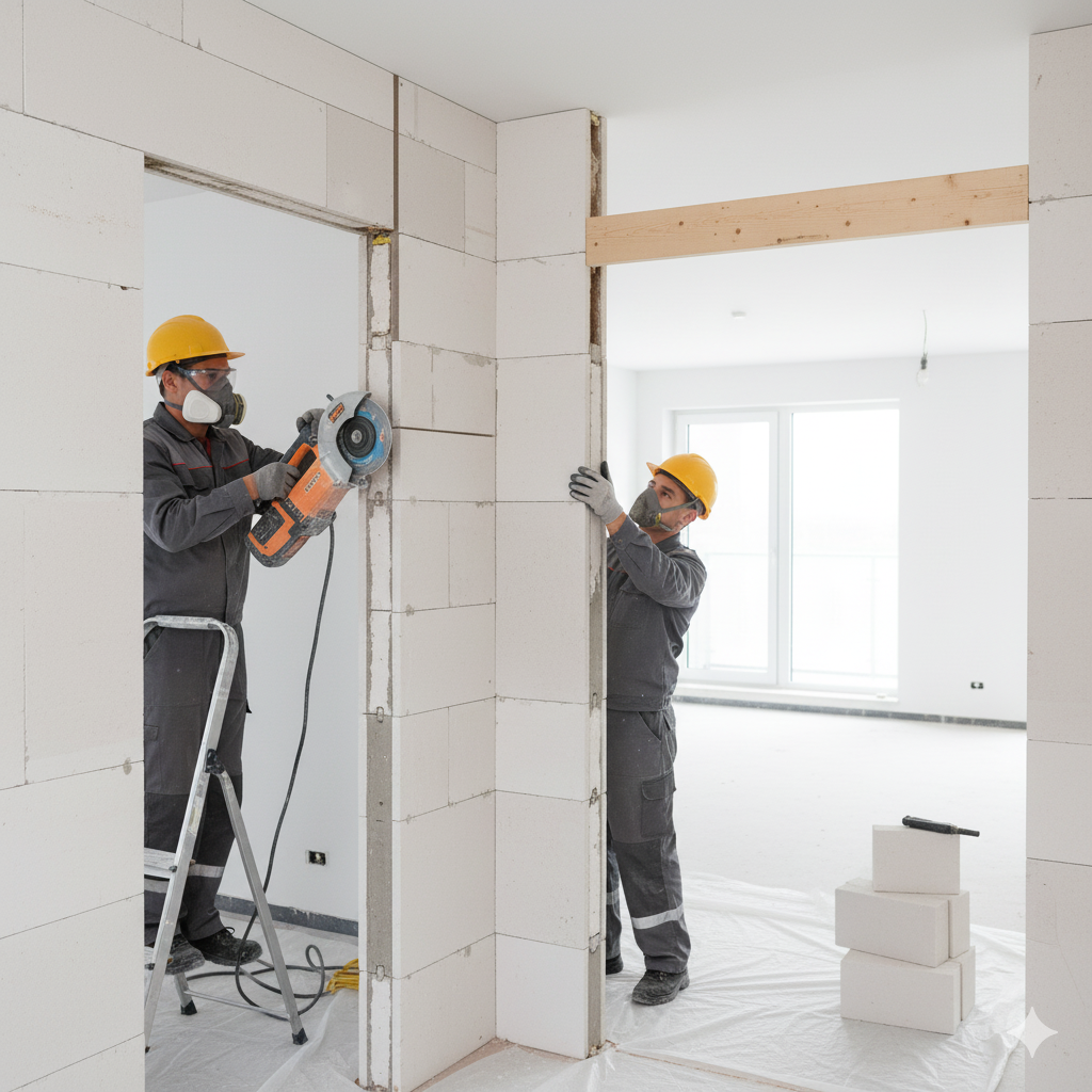 Расширение дверного проема в зале