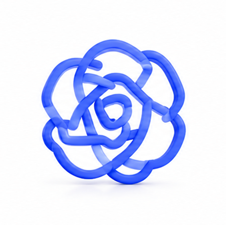 3D abstract blue tangled network