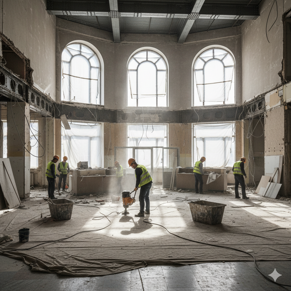 Профессиональный демонтаж банковского помещения и хранилища в Алматы