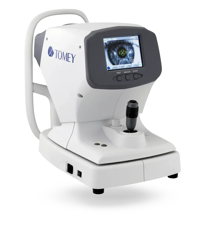 Офтальмологическое оборудование TOMEY, вид со стороны панели управления