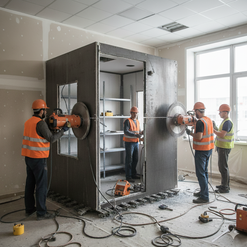 Демонтаж бронекабины 3-го класса защиты