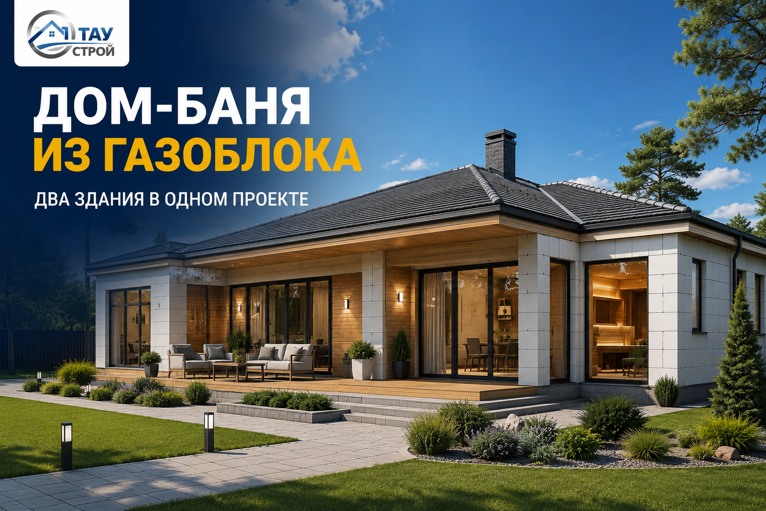 Баня и дом в одном