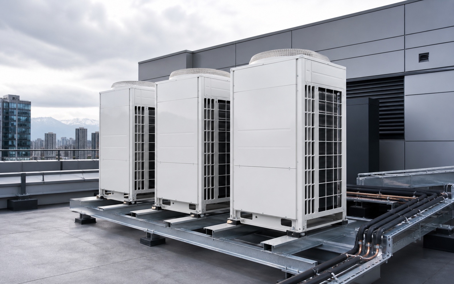 Современная VRF-система на кровле коммерческого здания