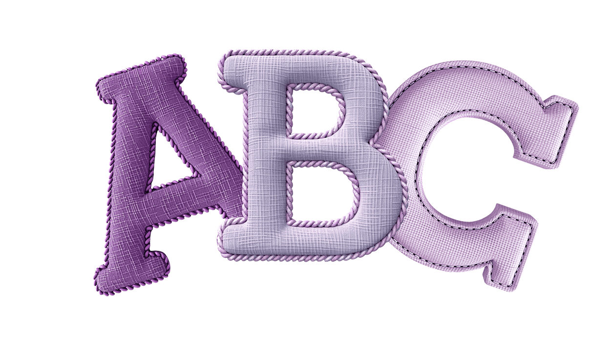 Мягкая игрушка в виде букв английского алфавита “ABC” 