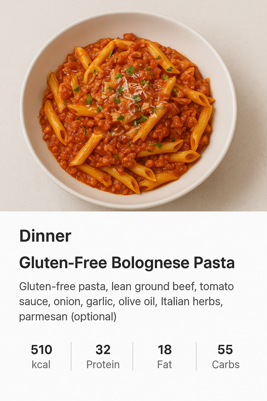 Dinner - Gluten-Free Bolognese