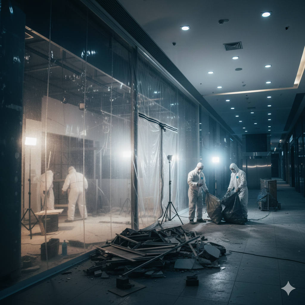 Демонтаж интерьера ресторана в ТРЦ