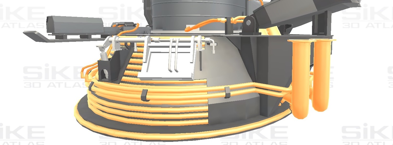 Ladle Unit Detecter Device of a one-position ladle furnace unit, LFU (SIKE 3D Atlas)