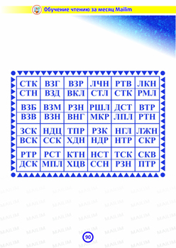 Чтению слогов для курса по обучению чтению