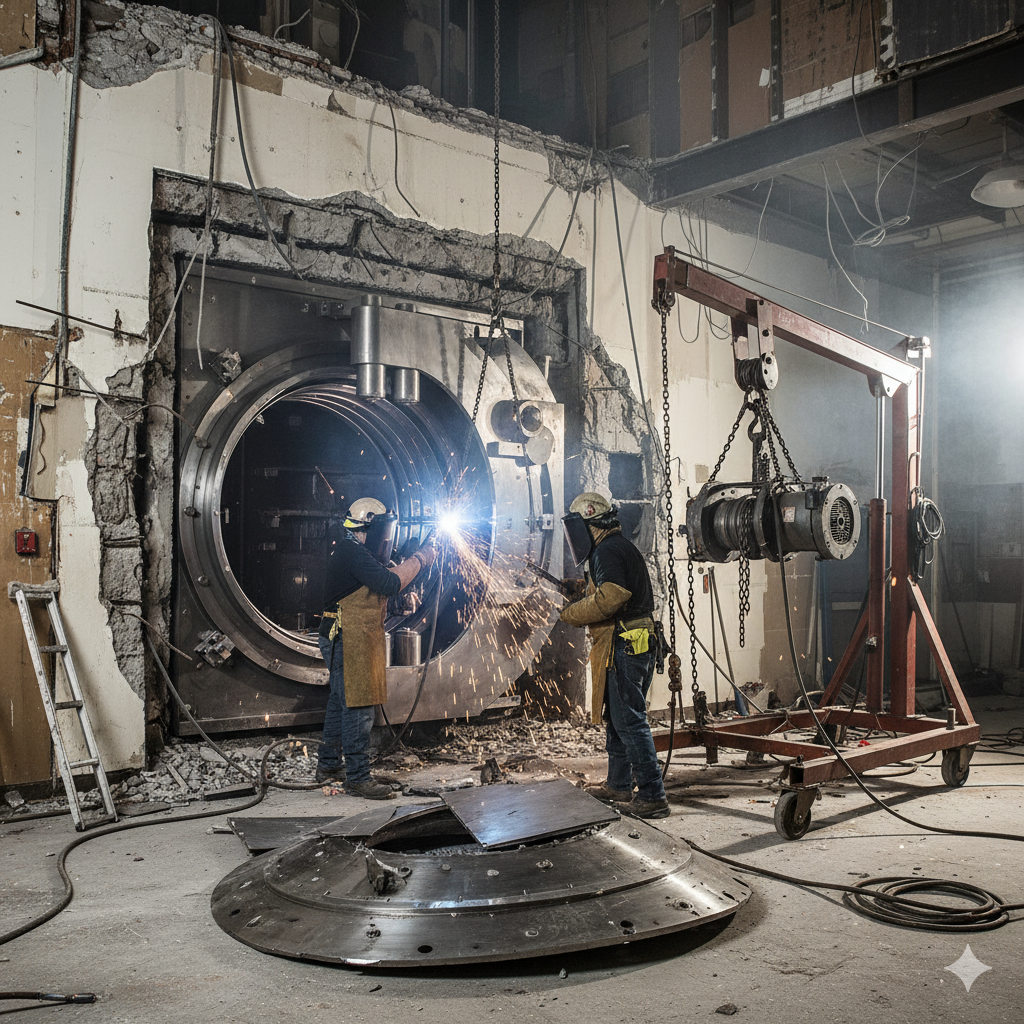 Резка и вывоз банковского сейфа 5 класса