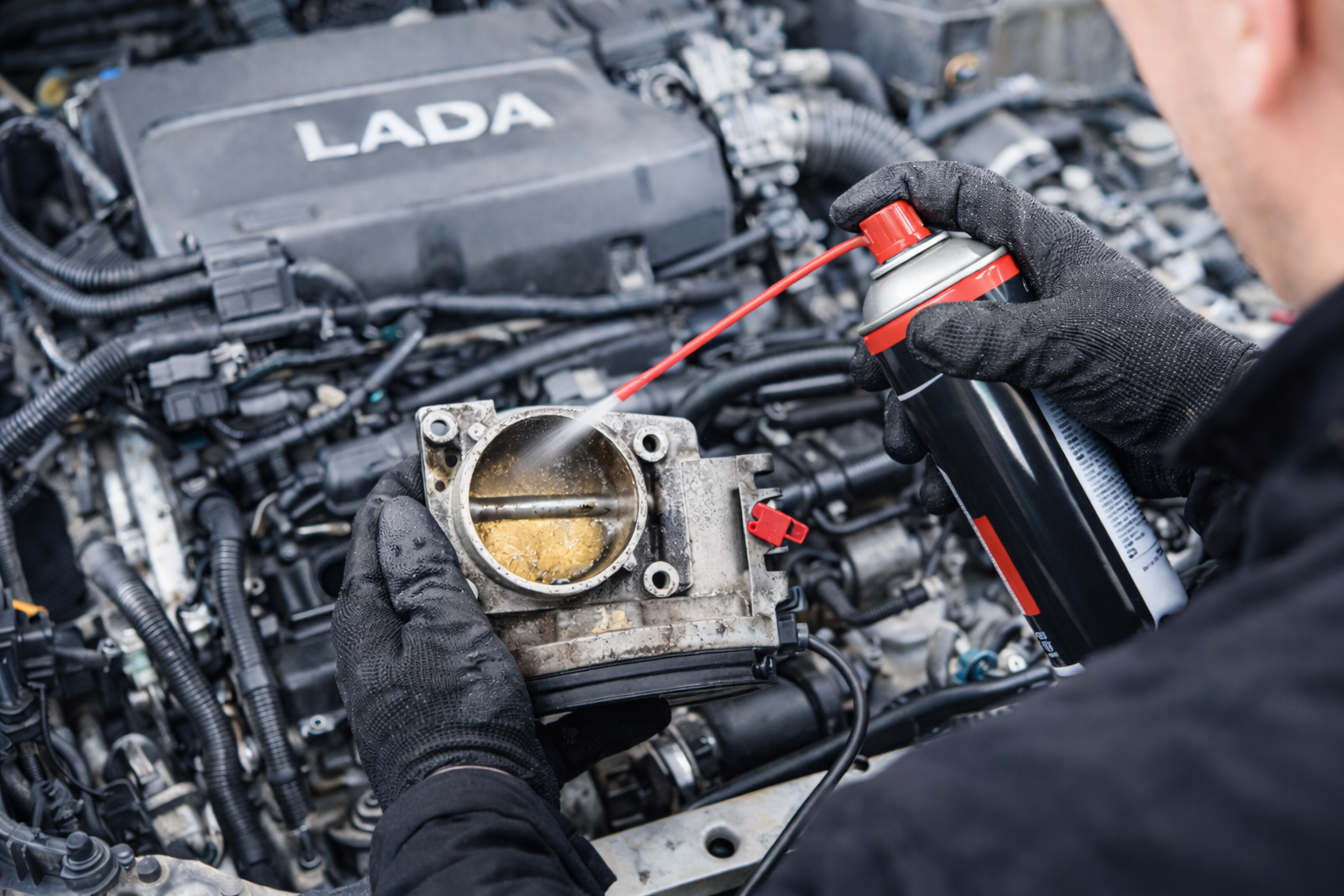 Чистка дроссельной заслонки LADA в Алматы — СТО LADA Service