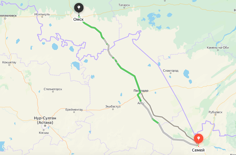 Грузоперевозки из Семея в Омск