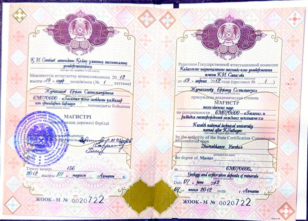 Диплом магистра — 2012
