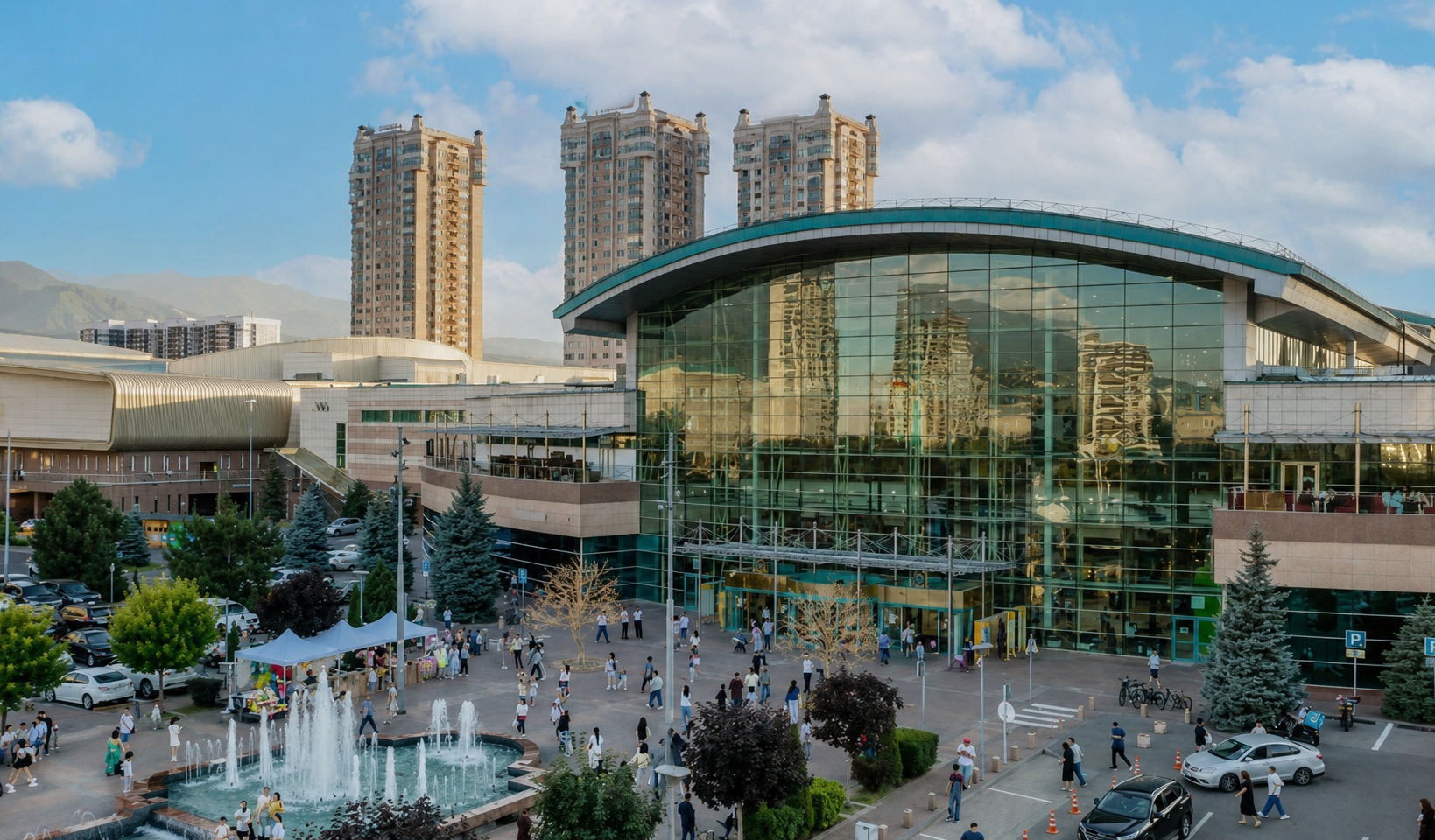 Modern shopping mall in Almaty