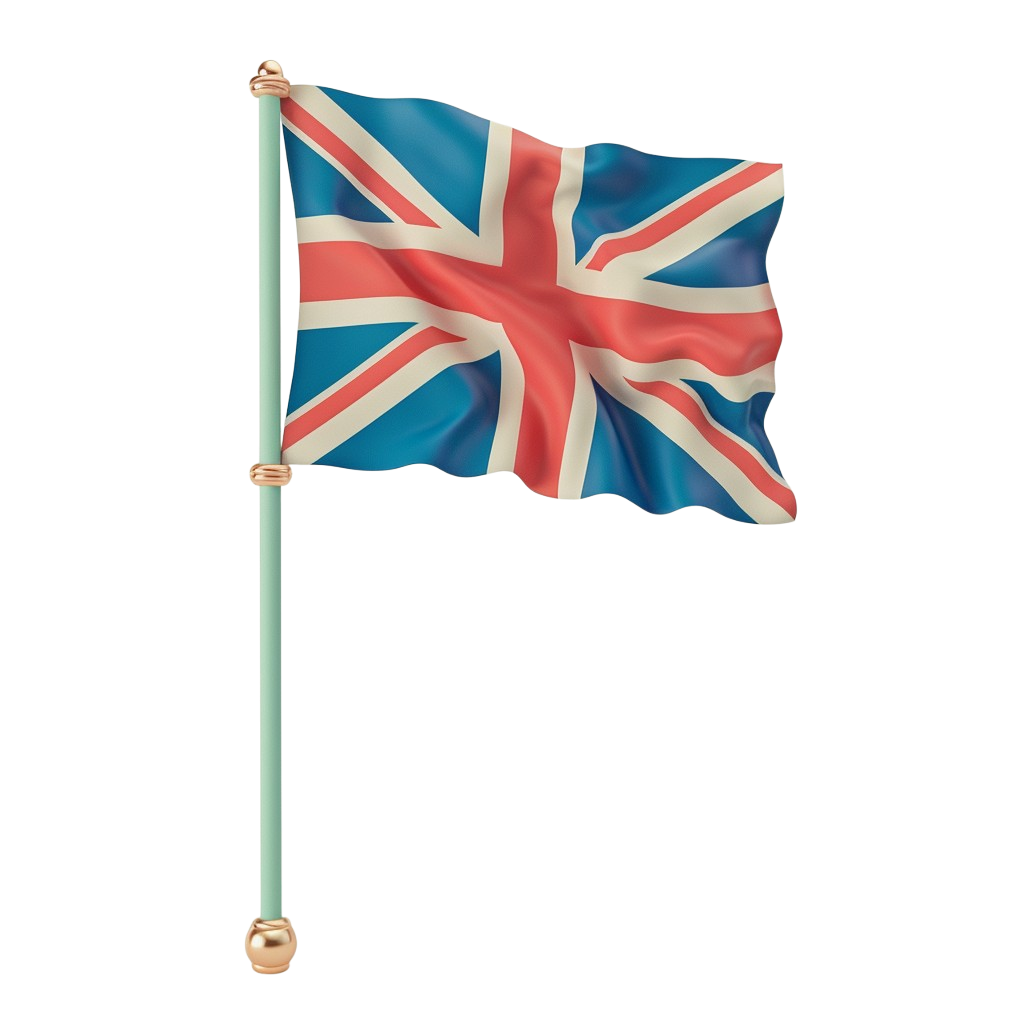 Британский флаг на флагштоке