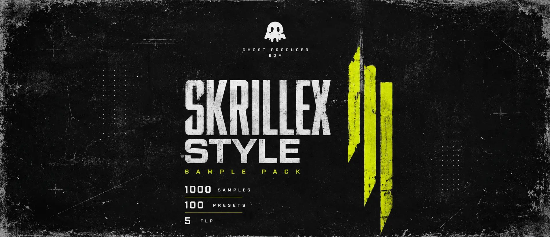 Skrillex-style bass sample pack — 690+ aggressive dubstep loops, wobble bass growls, Serum presets and 5 FL Studio projects at 140 BPM