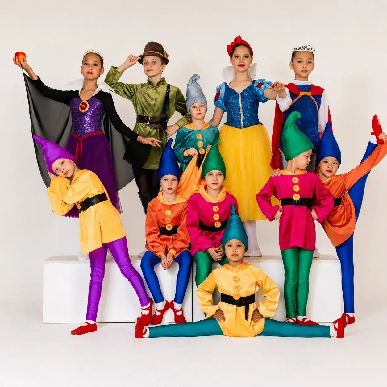 Annual stage performance Prima Ballet Dubai — girls on stage in costumes