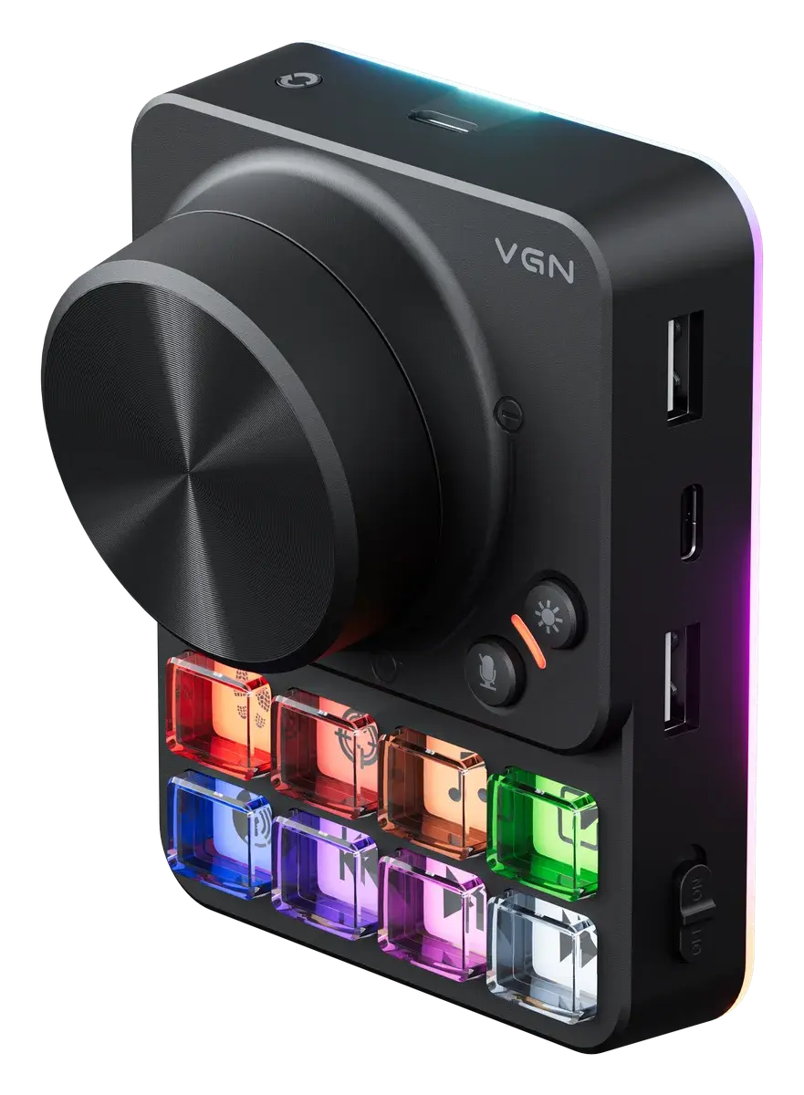 Игровая гарнитура VGN Siren V2 Pro Max, чёрный — пульт-микшер