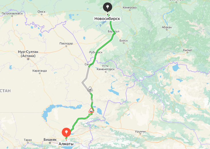 Грузоперевозки из Алматы в Новосибирск