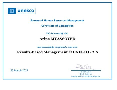 Preview: UNESCO — Results-Based Management at UNESCO — 2.0, 2021