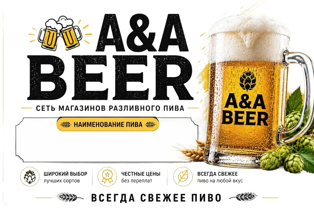 A&A Beer — сеть магазинов разливного пива, клиент Birsan