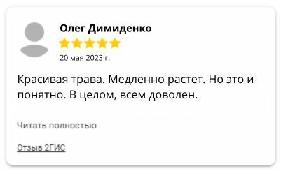 Отзывы по газону для ленивых
