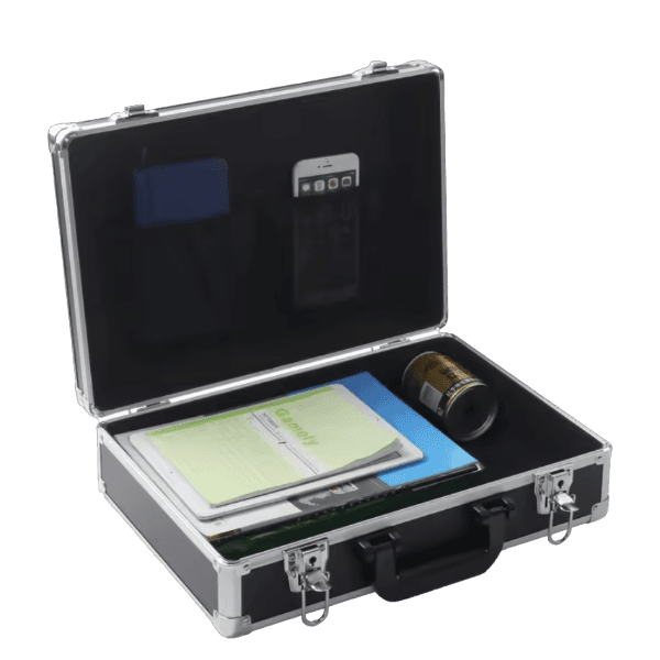 Полетный защитный рэковый алюминиевый транспортировочный кейс для денег и документов