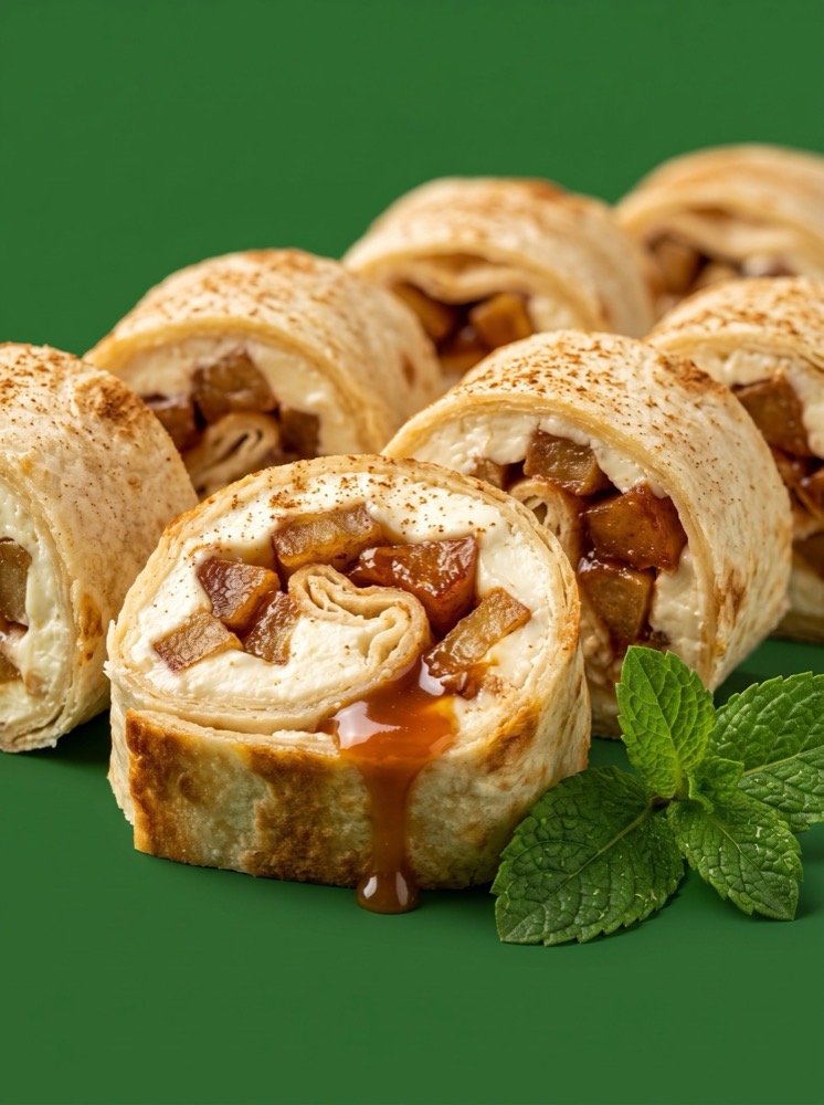 Роллы с мясом на тортилье