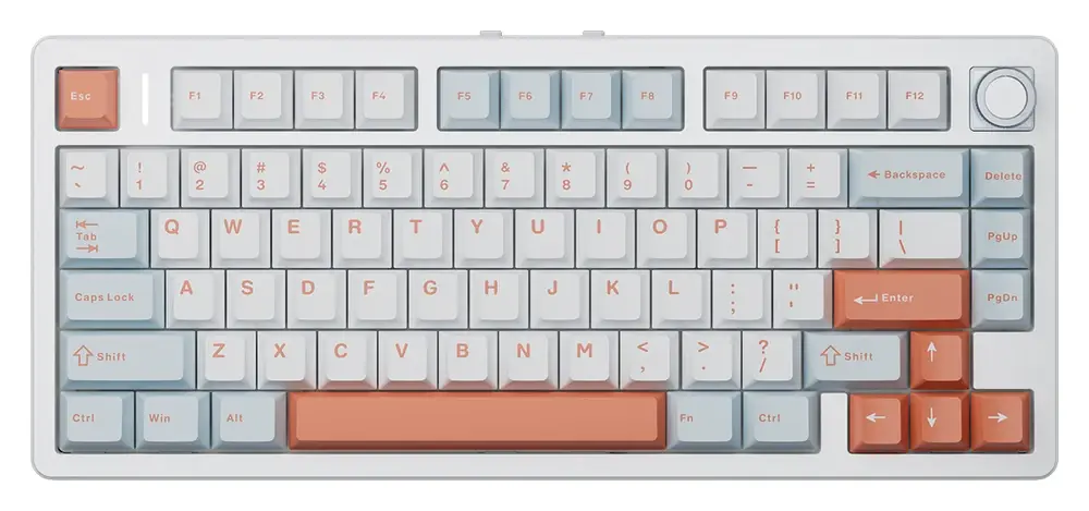 Игровая клавиатура VGN N75 V2, оранжевый — вид сверху