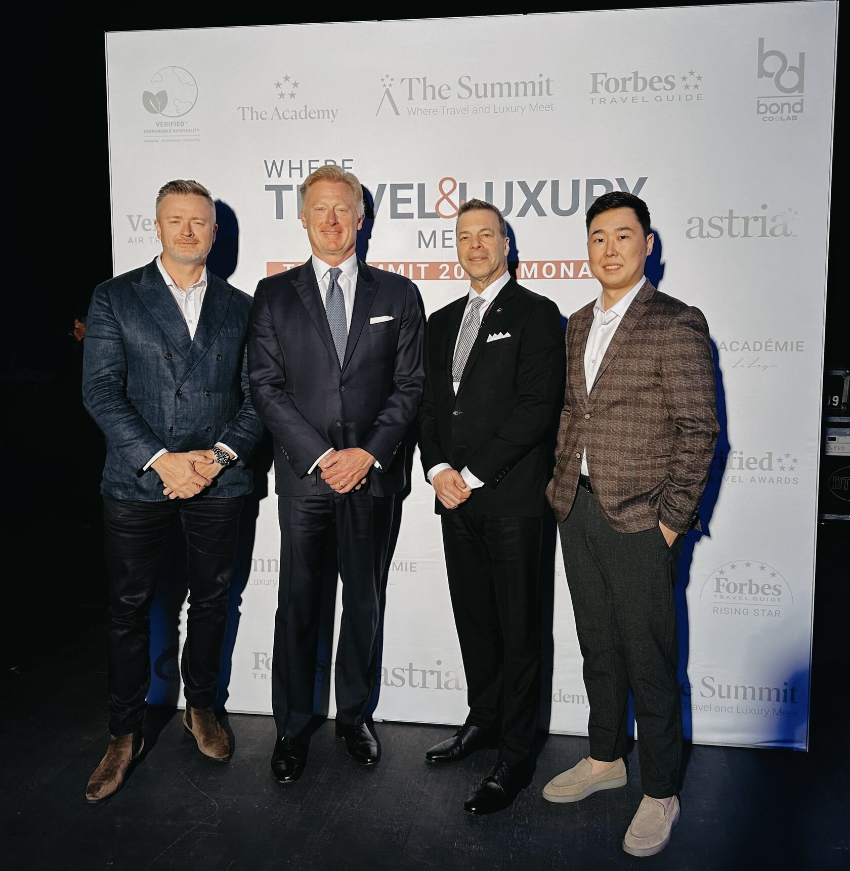 Solution Travel with Yuriy Horovyy, Hermann Elger and Richard Lebowitz at Forbes Travel Guide Summit in Monaco, 2025