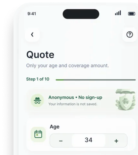 Anonymous estimate screen