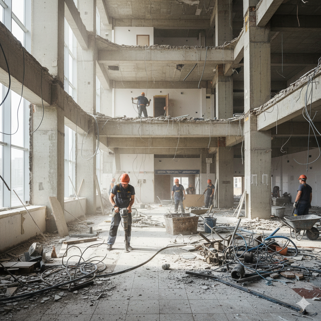 Профессиональный демонтаж гостиницы и снос отеля в Алматы