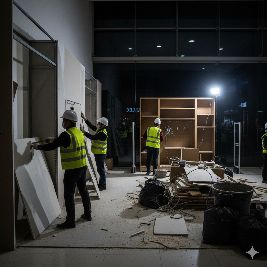 Демонтаж магазина одежды в ТЦ Dostyk Plaza