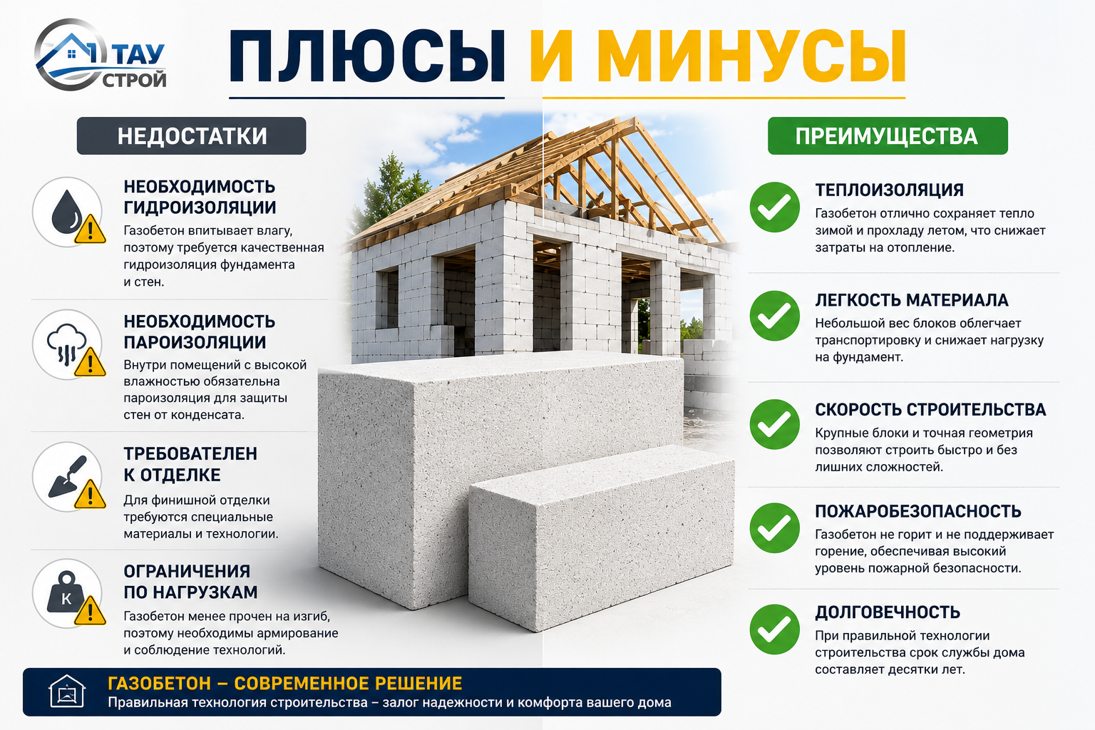 плюсы и минусы газоблока для бани