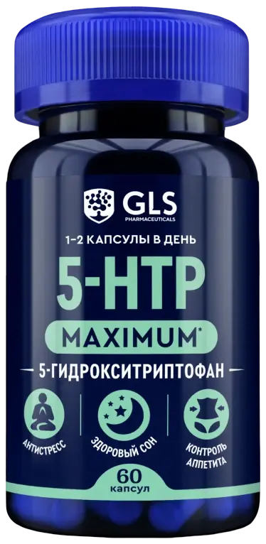 5-HTP MAXIMUM с витамином B6 GLS, 60 капсул по 290 мг