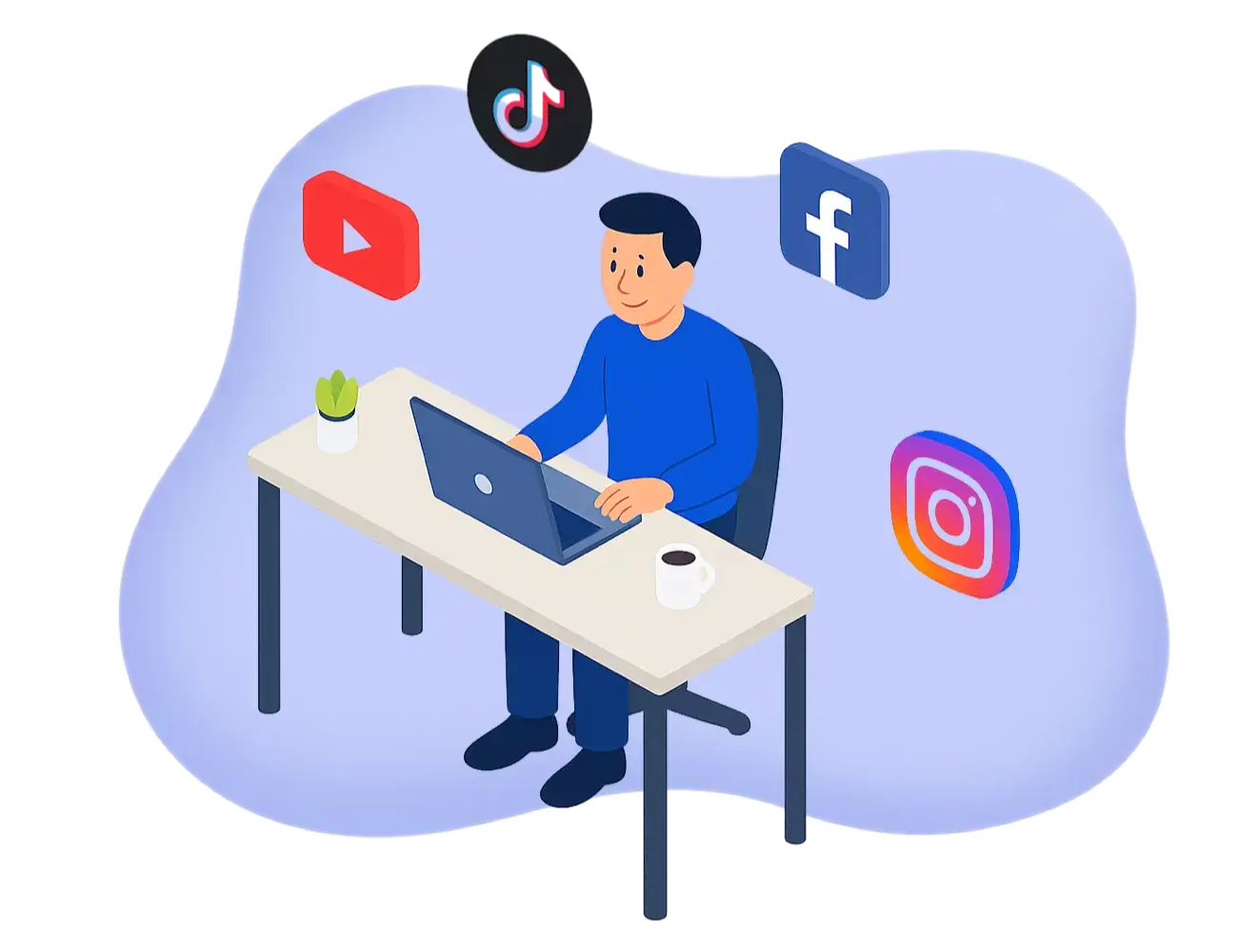 SMM-специалист маркетингового агентства Метриум работает с акаунтом в Instagram